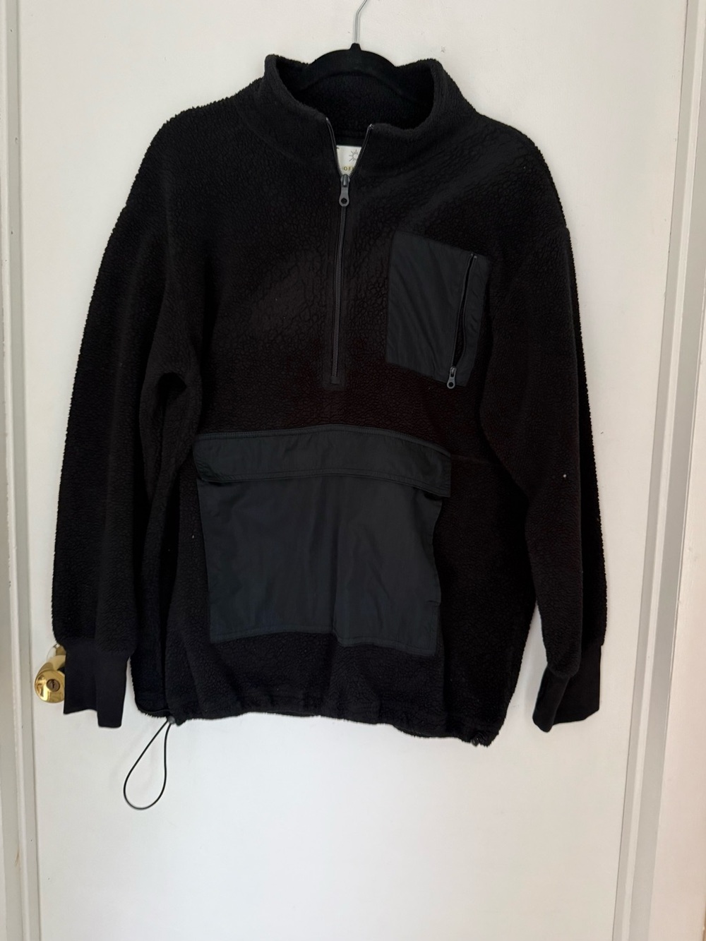 Offline Black Quarter-Zip Sherpa Pullover